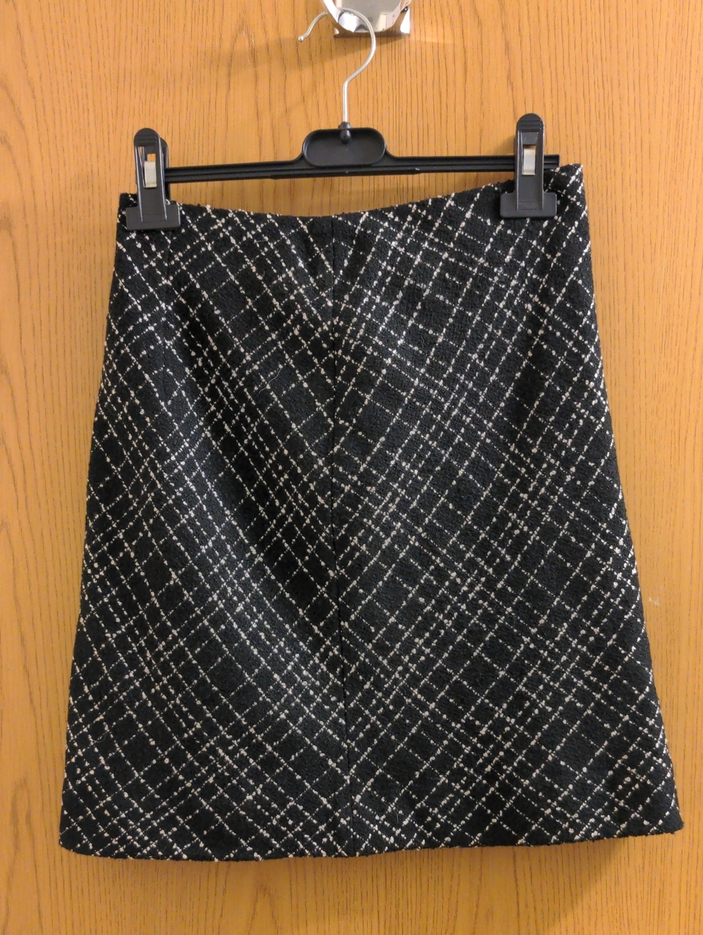 RW&CO. Black A-Line Skirt with White Grid